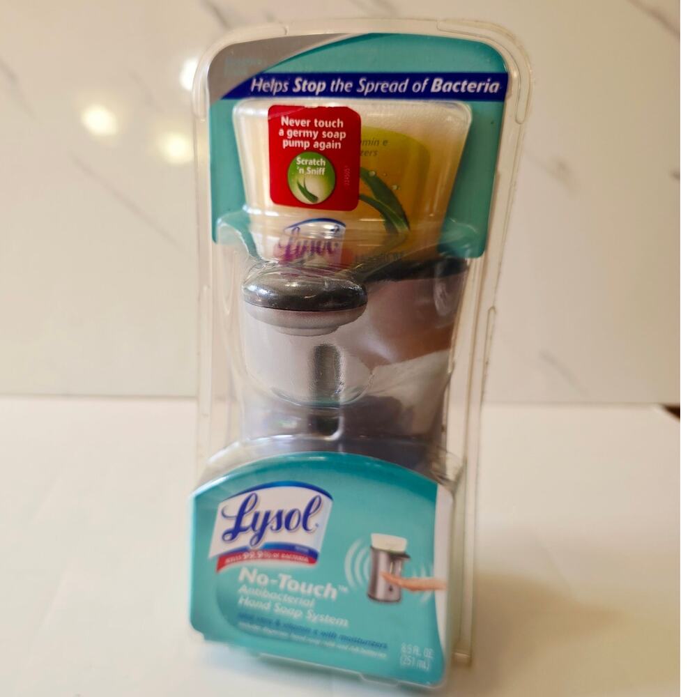 Lysol No Touch Automatic Hand Soap Dispenser Sealed Stainless Look New Old Stock
